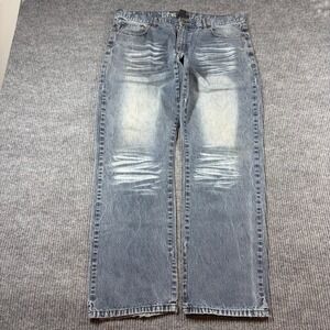 Brooklyn‎ Xpress Jeans Men's 40x34 Denim Blue Distressed Y2K Baggy Straight